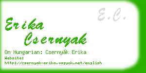 erika csernyak business card