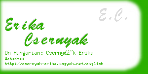 erika csernyak business card